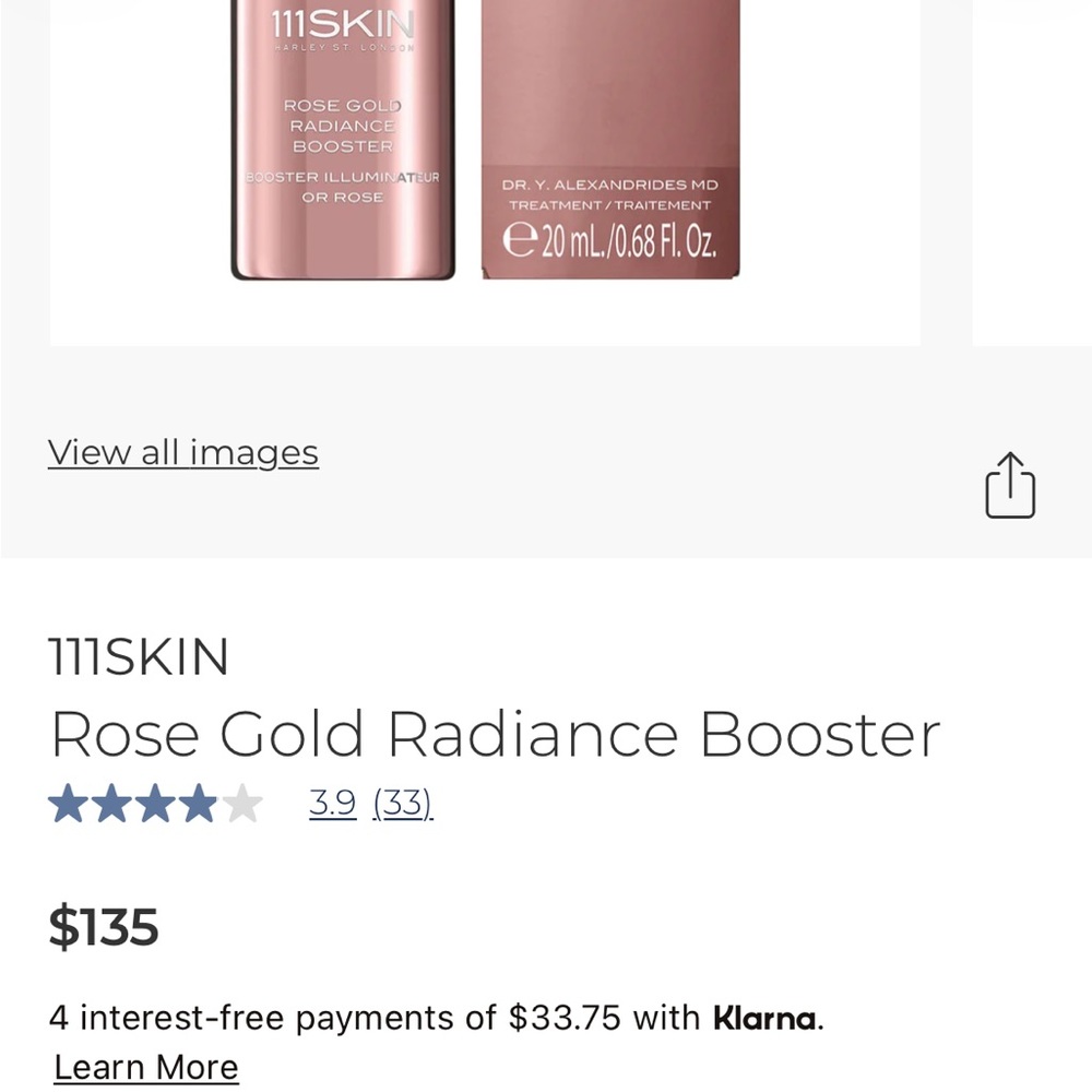 Brand new! Never tested. ROSE GOLD RADIANCE BOOSTER ILLUMINATOR.